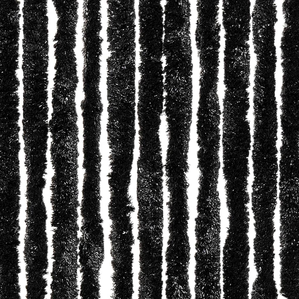 flueforhæng 100x200 cm chenille antracitgrå