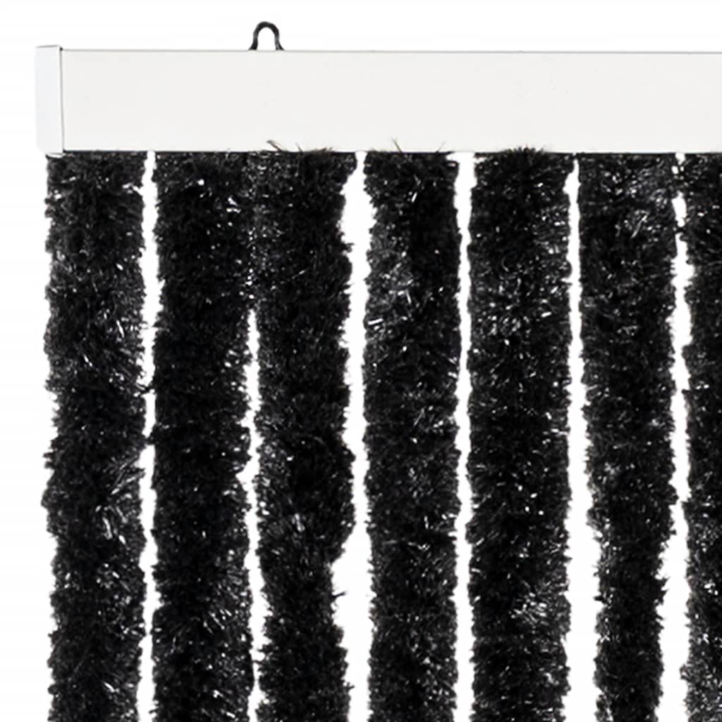 flueforhæng 100x230 cm chenille antracitgrå