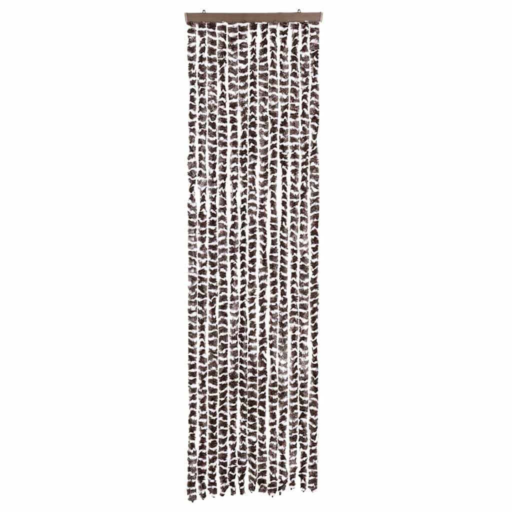 flueforhæng 56x200 cm chenille beige og brun
