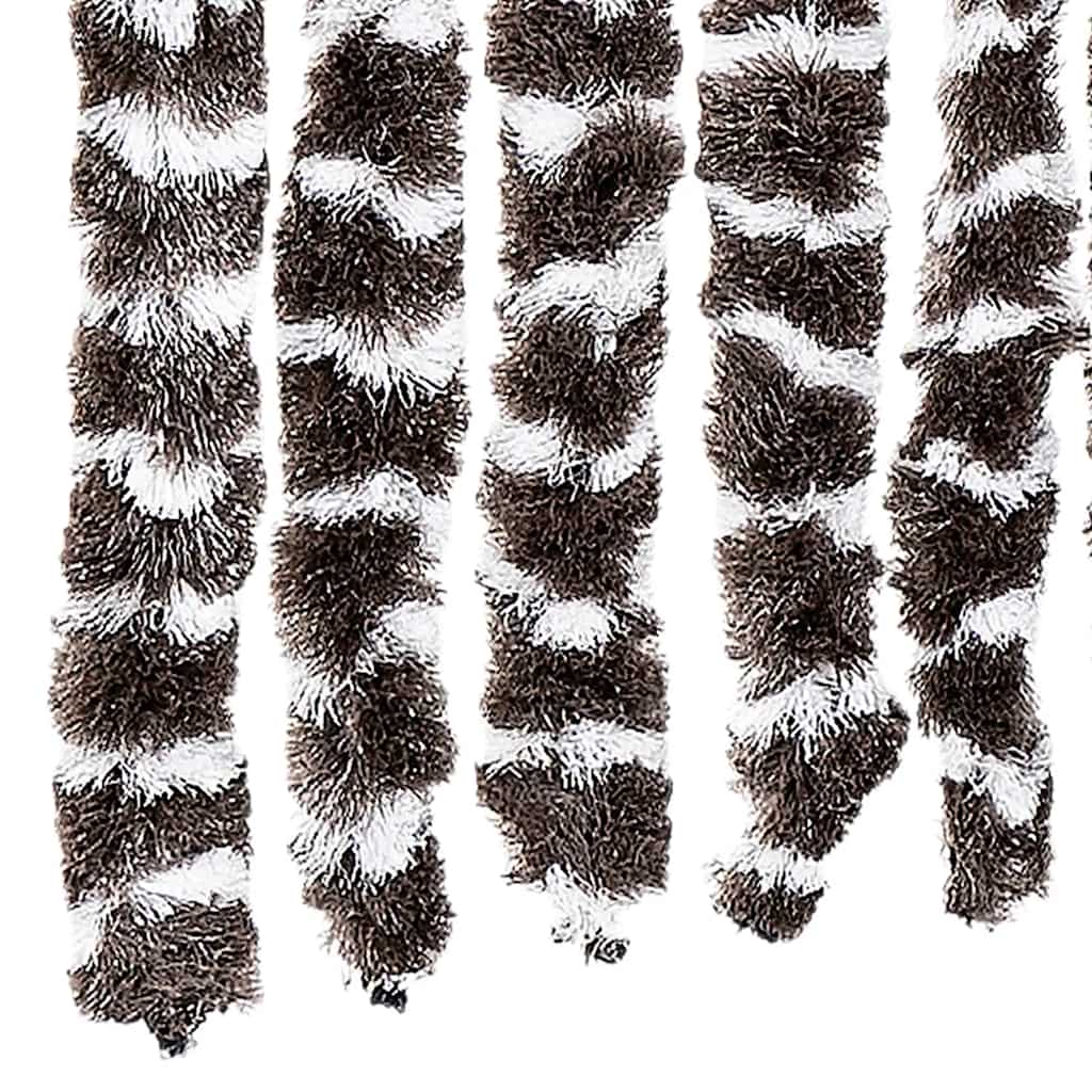 flueforhæng 56x200 cm chenille beige og brun
