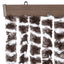 flueforhæng 56x200 cm chenille brun og hvid