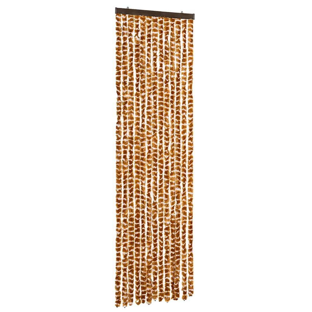flueforhæng 56x200 cm chenille okkergul og hvid