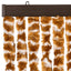 flueforhæng 100x230 cm chenille okkergul og hvid