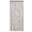 flueforhæng 90x200 cm chenille gråbrun og hvid