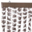 flueforhæng 100x230 cm chenille gråbrun og hvid