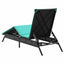 liggestol med hynde sort polyrattan