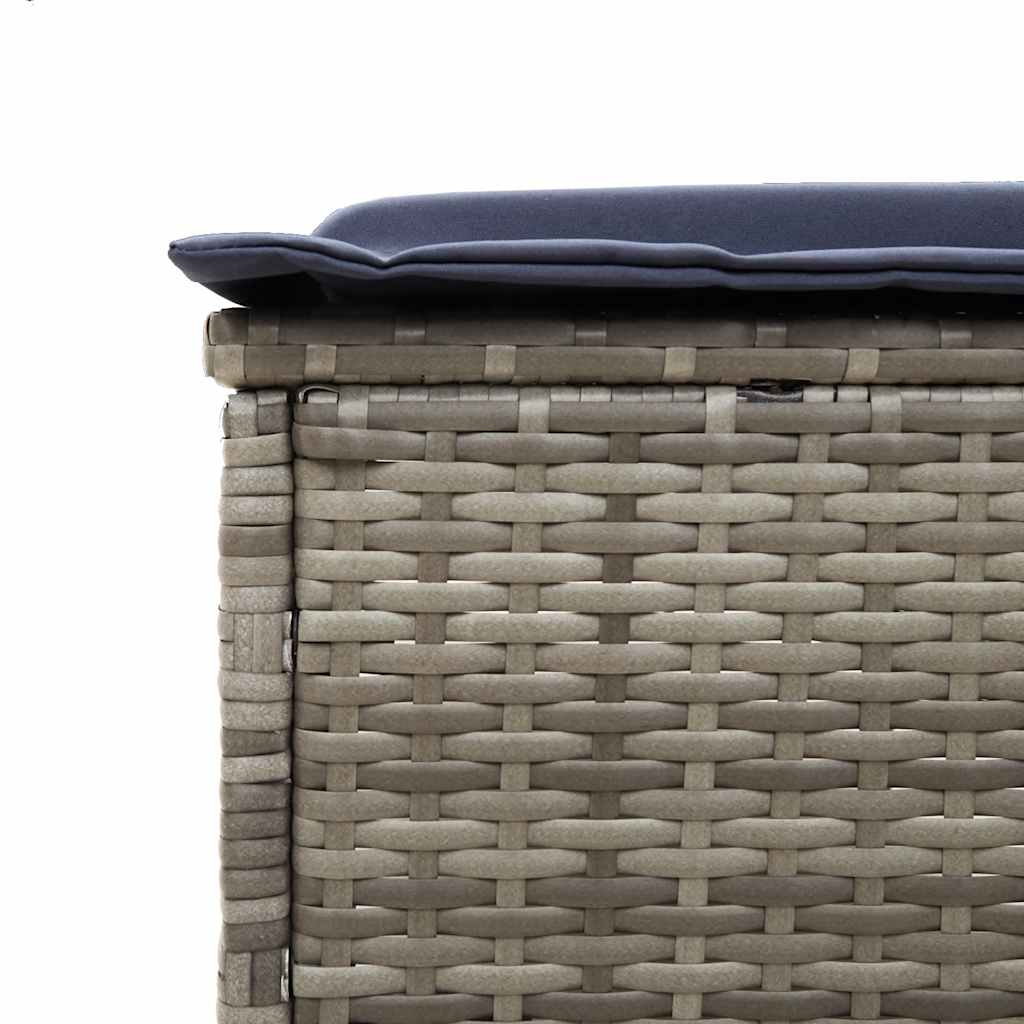 liggestol med hynde grå polyrattan