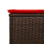 liggestol med hynde brun polyrattan