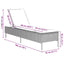 liggestol med hynde sort polyrattan