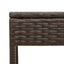 liggestol med bord og hynde brun polyrattan