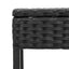 liggestol med bord og hynde sort polyrattan