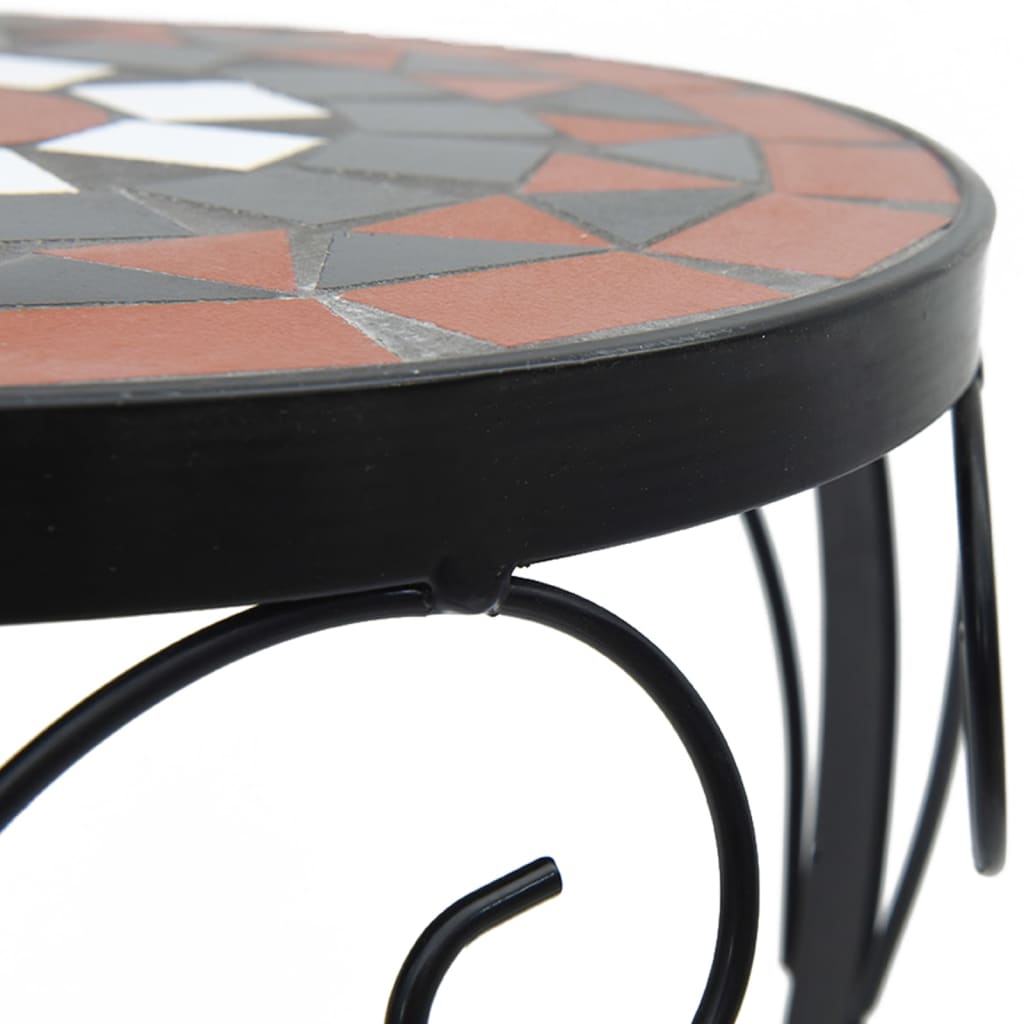 planteborde 3 stk. keramik terracotta og hvid