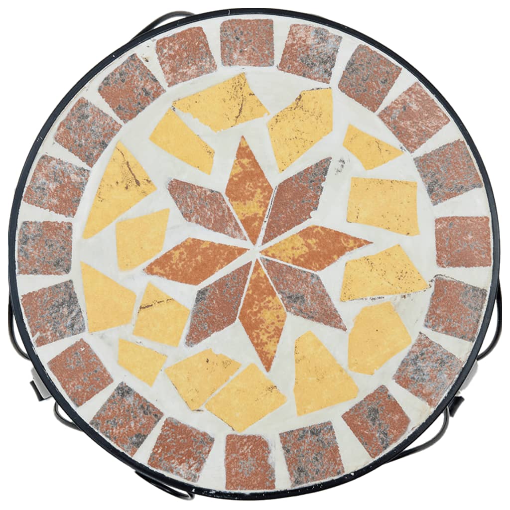planteborde 3 stk. keramik terracotta og hvid