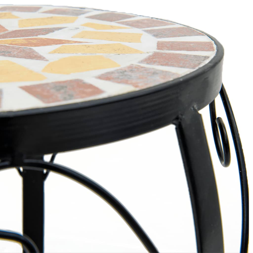 planteborde 3 stk. keramik terracotta og hvid