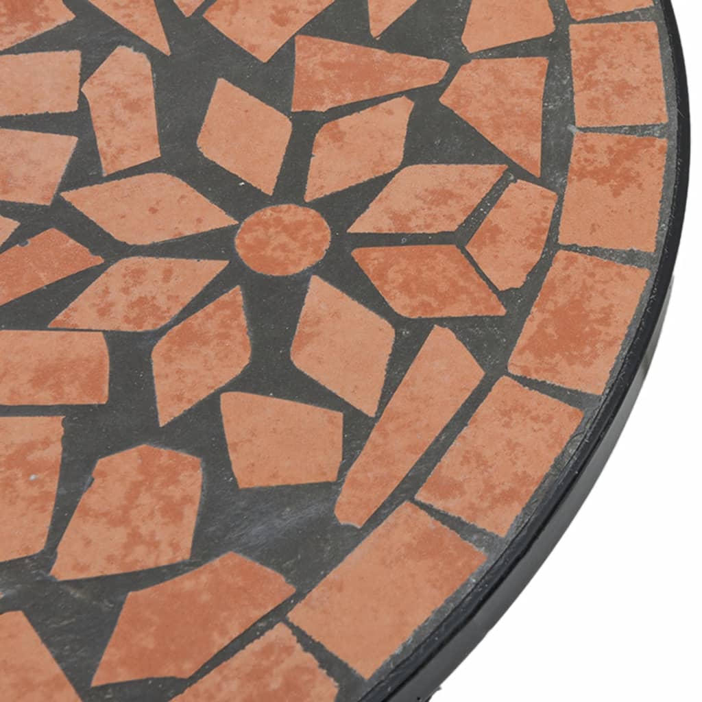 bistrobord med mosaikdesign Ø50x70 cm keramisk terrakottafarvet
