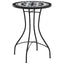bistrobord med mosaikdesign Ø50x70 cm keramisk sort og hvid