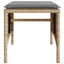 2-personers havesofa med bord og skamler polyrattan beige