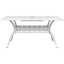 havebord 150x90x72 cm støbt aluminium hvid