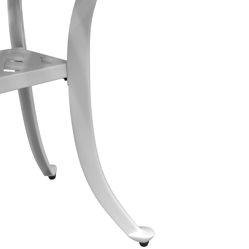 havebord 53x53x53 cm støbt aluminium hvid