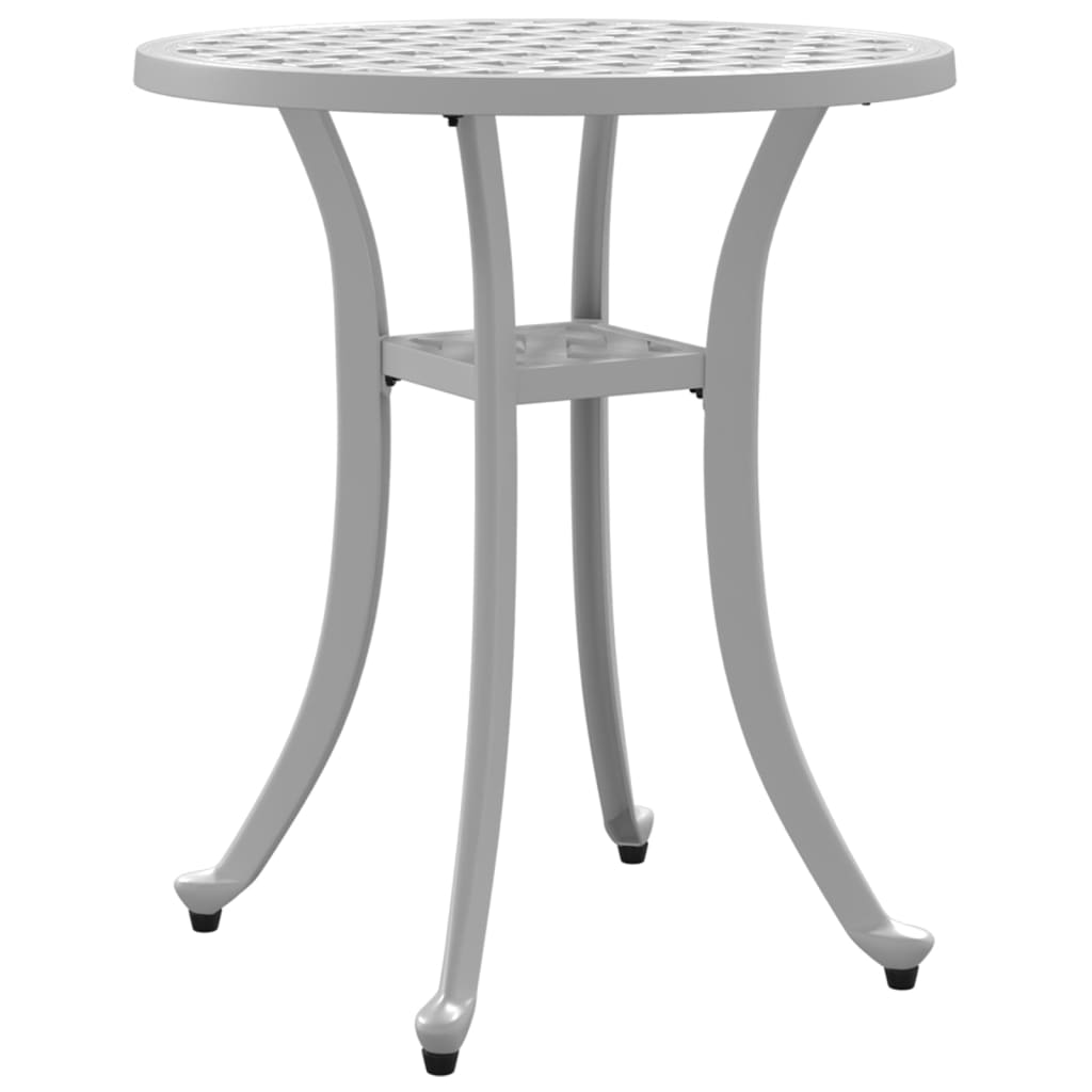 havebord Ø48x53 cm støbt aluminium hvid