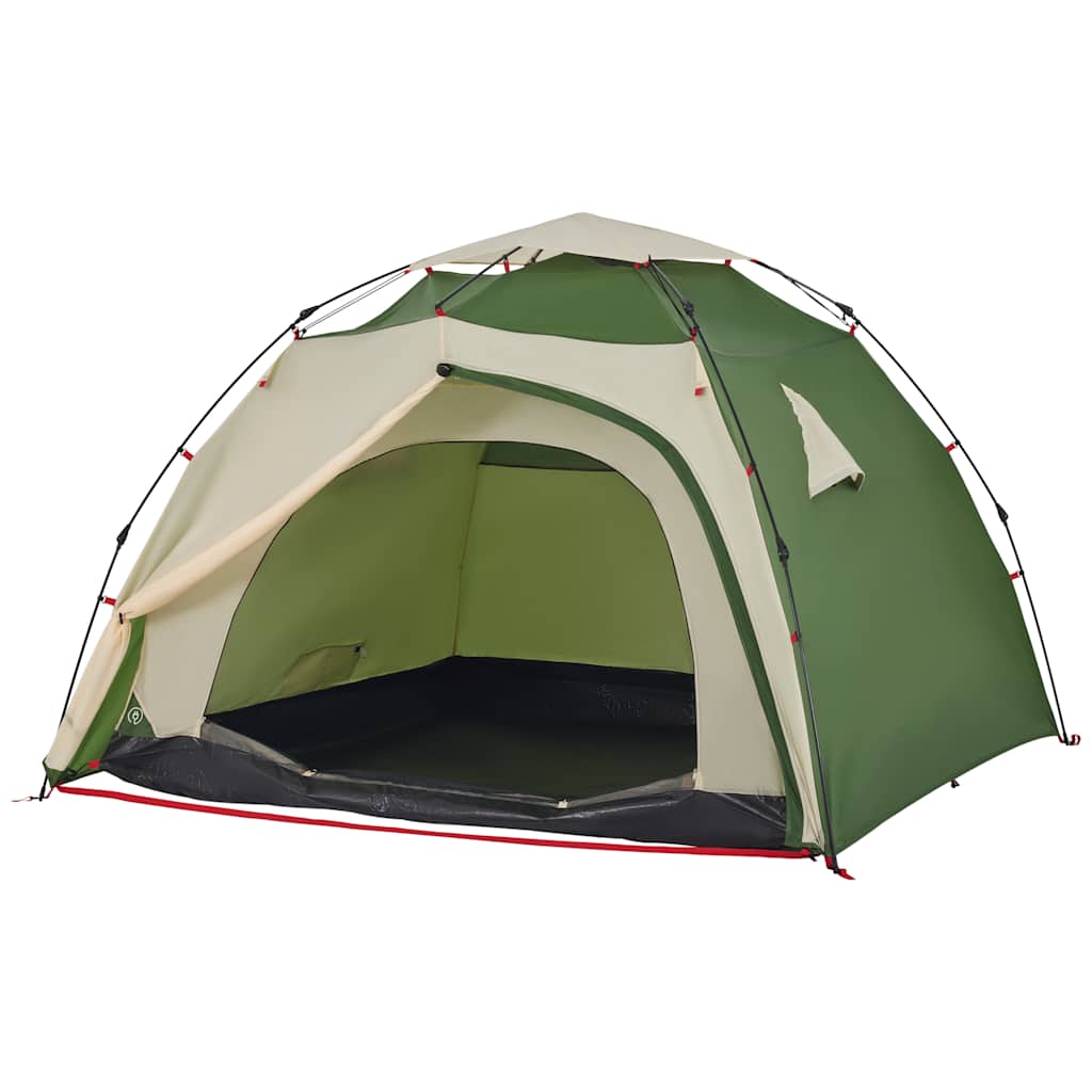 4-personers campingtelt quick-release grøn