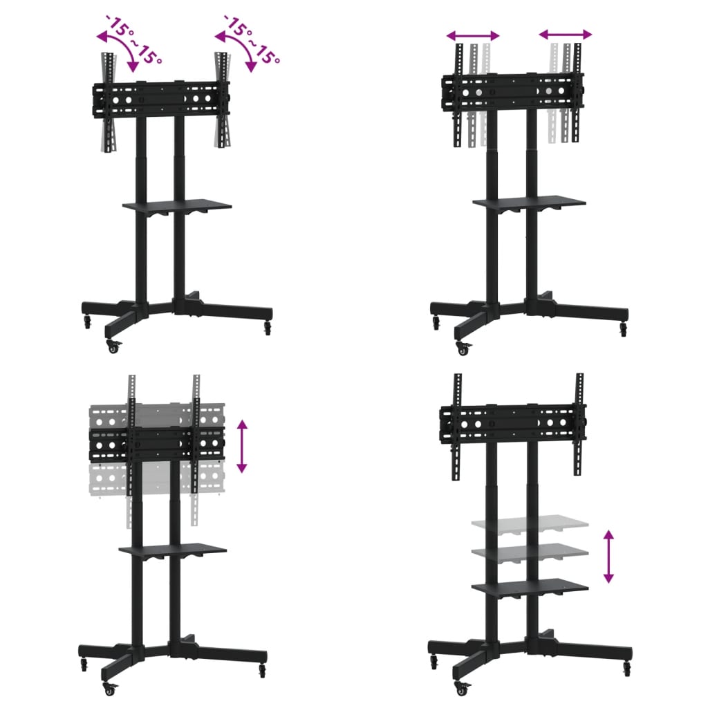 tv-stativ med hjul til 32-70" maks. VESA 600x400 mm 50 kg