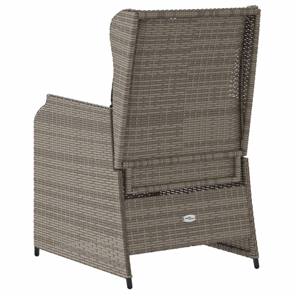 havelænestole 2 stk. med hynder polyrattan grå