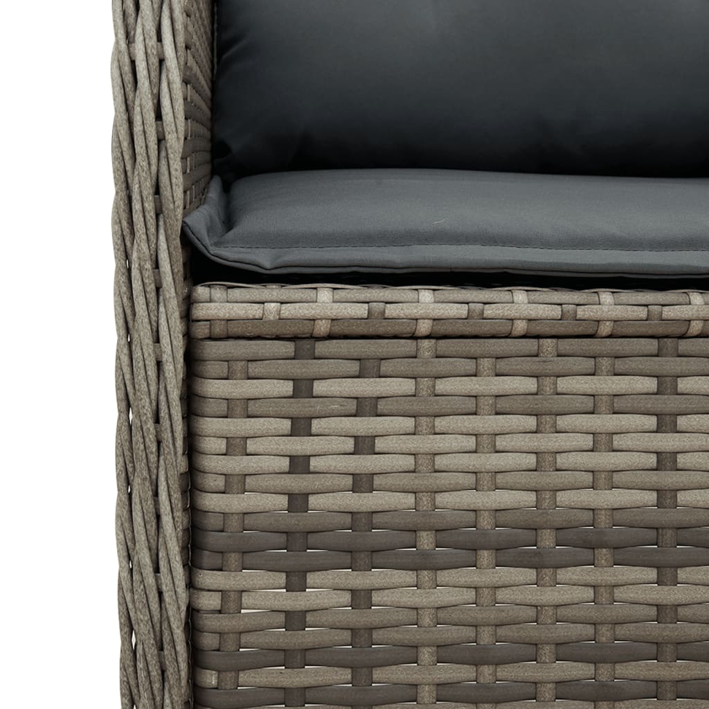havelænestole 2 stk. med hynder polyrattan grå