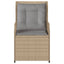 havestole 2 stk. med lænefunktion og hynder polyrattan beige