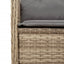 havestole 2 stk. med lænefunktion og hynder polyrattan beige