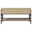 sofabord 100x50x50 cm konstrueret træ og metal sonoma-eg
