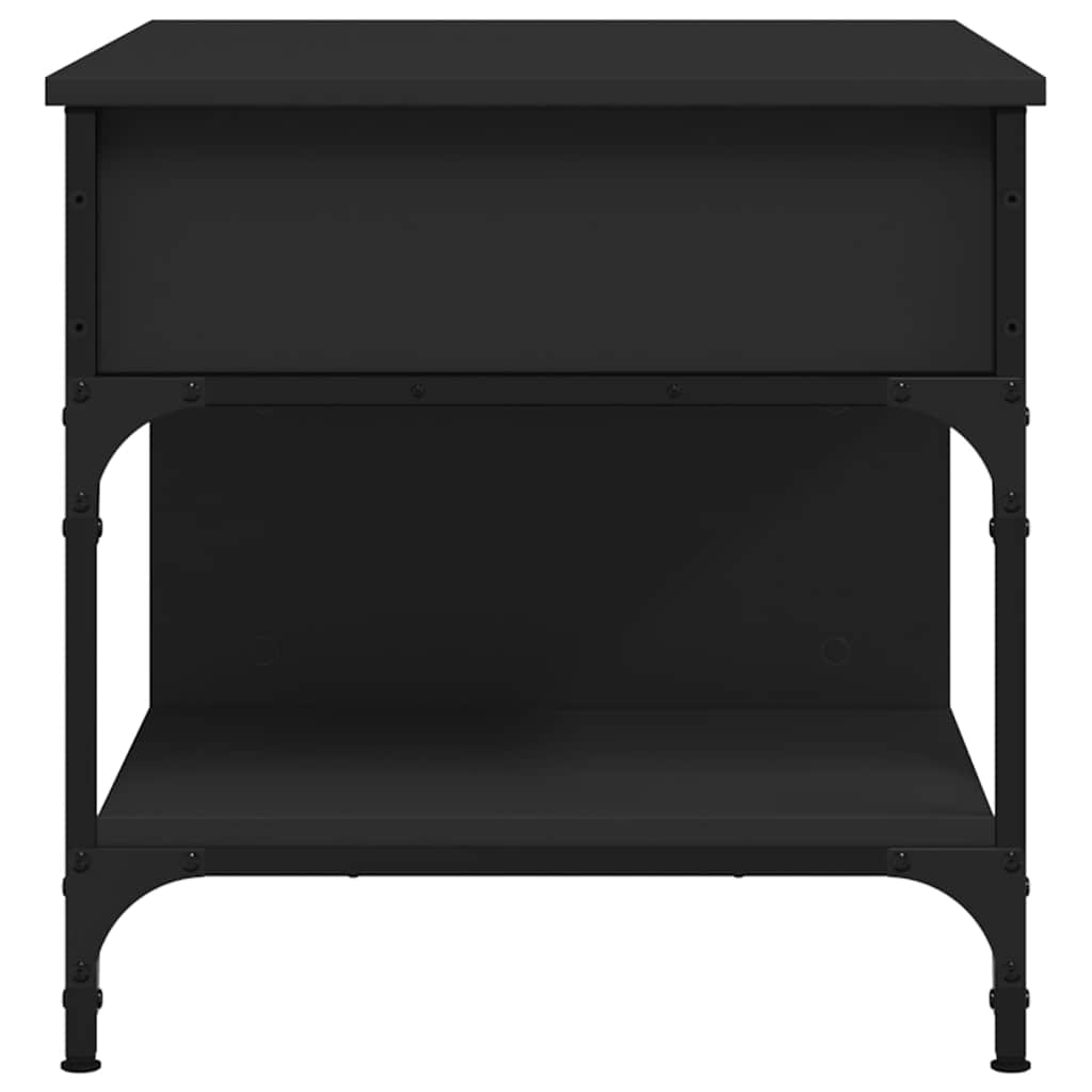 sofabord 70x50x50 cm konstrueret træ sort
