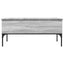 sofabord 100x50x45 cm konstrueret træ og metal grå sonoma-eg