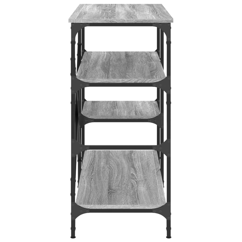 køkkenreol 90x40x84 cm konstrueret træ og metal grå sonoma-eg