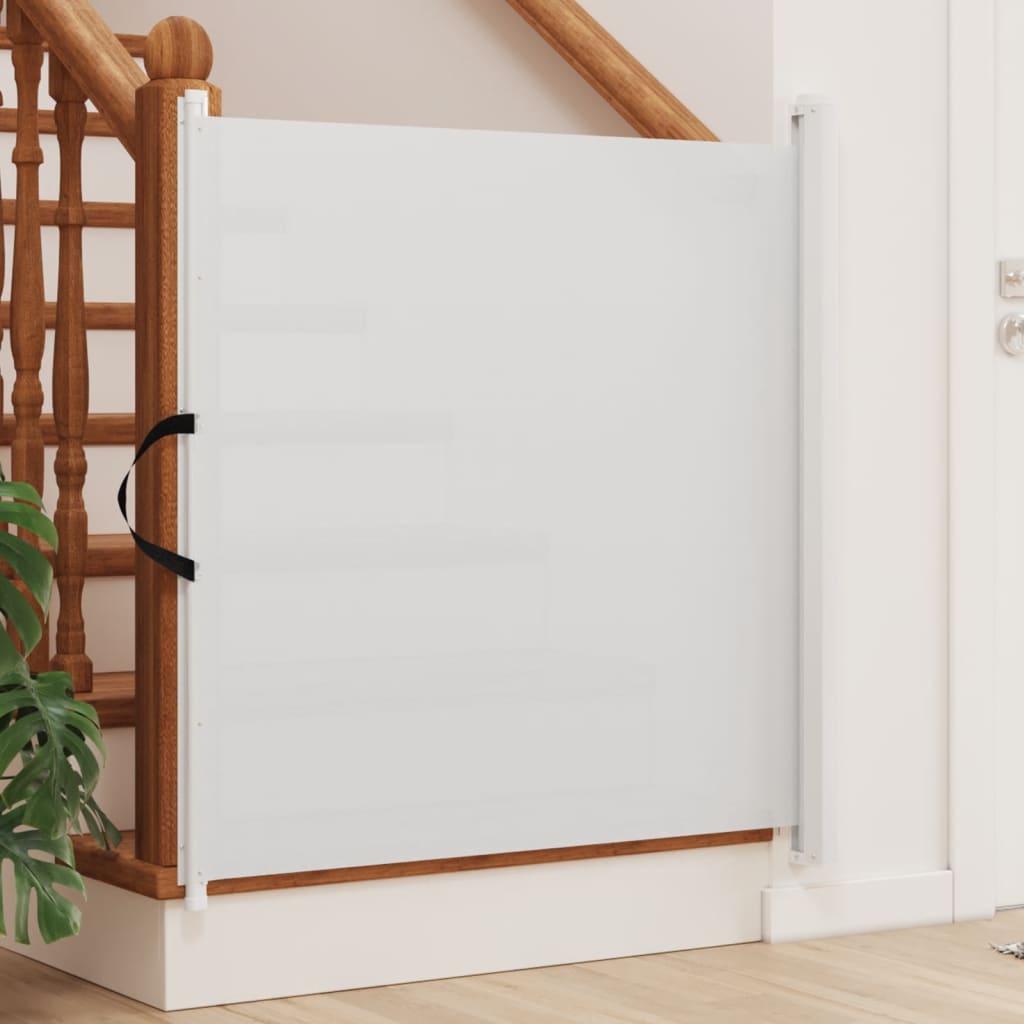 udtrækkelig låge til kæledyr 117,5x125 cm hvid