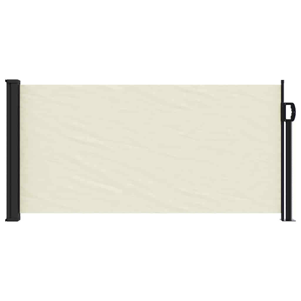 sidemarkise 100x300 cm sammenrullelig cremefarvet