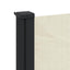 sidemarkise 100x500 cm sammenrullelig cremefarvet