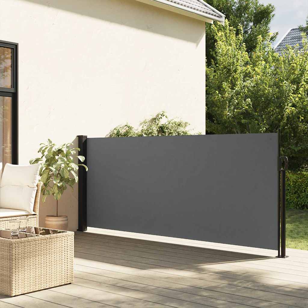 udtrækkelig sidemarkise antracit 100x500 cm