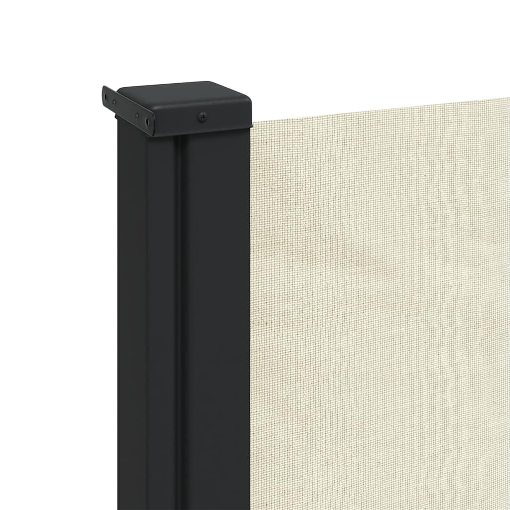 sidemarkise 120x500 cm sammenrullelig cremefarvet