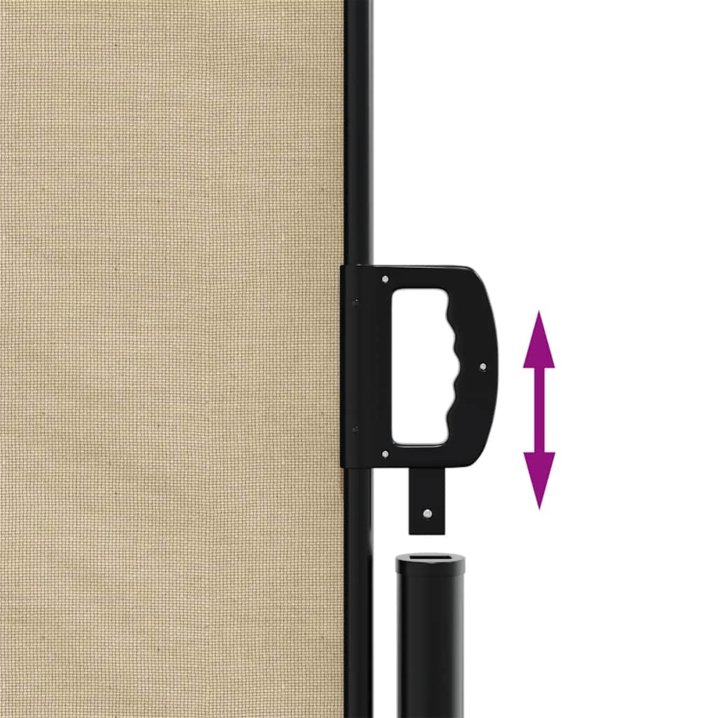 sammenrullelig sidemarkise 140x500 cm beige