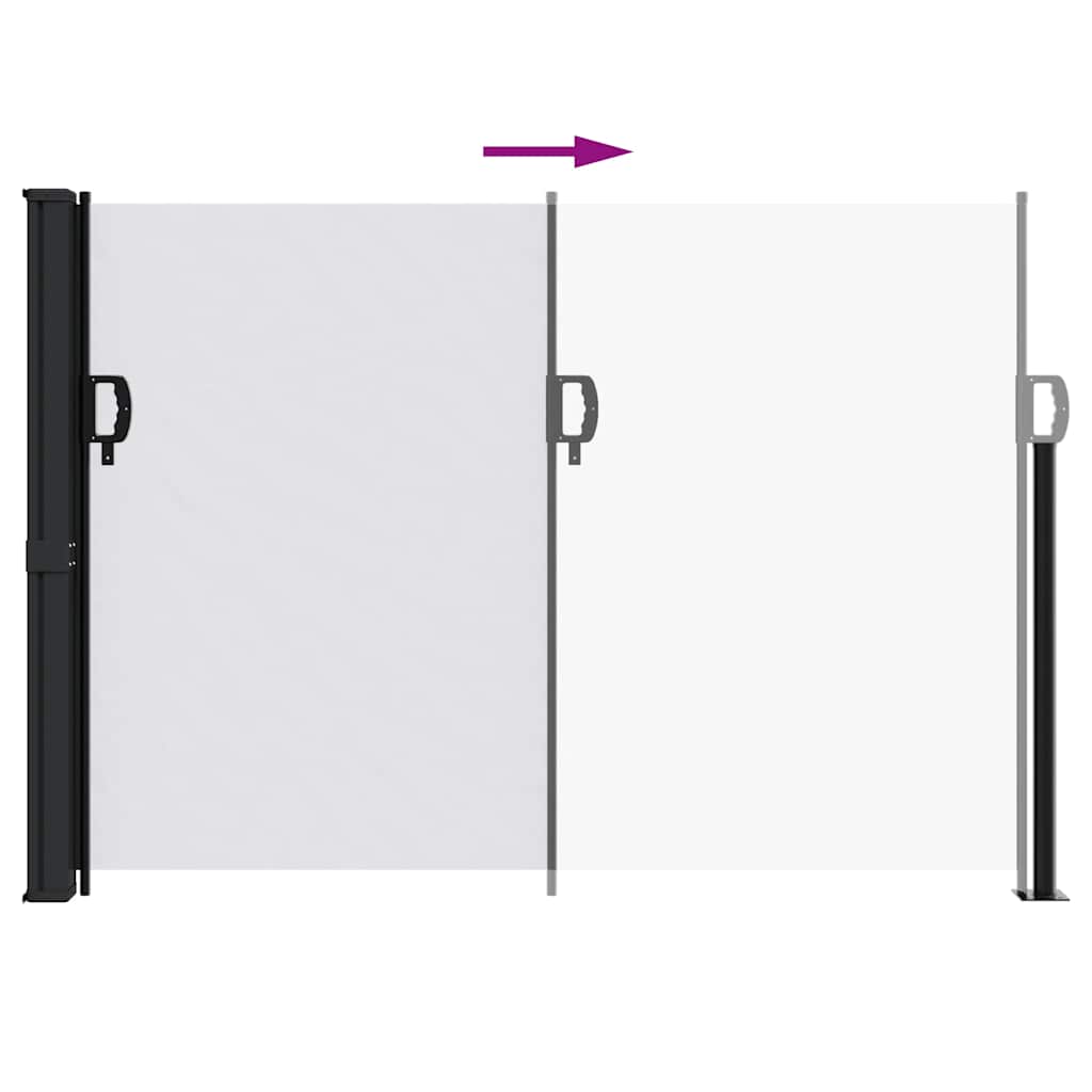 sammenrullelig sidemarkise 140x500 cm hvid