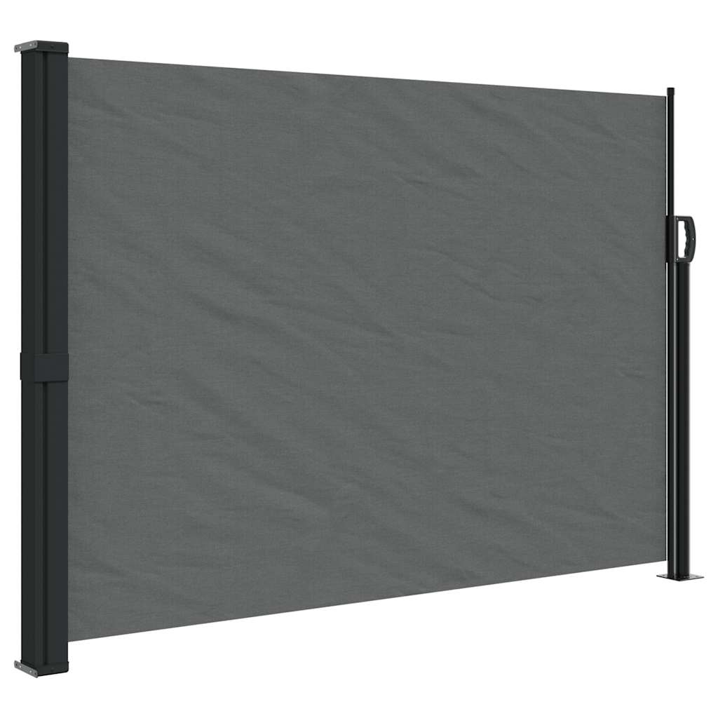 udtrækkelig sidemarkise antracit 140x500 cm