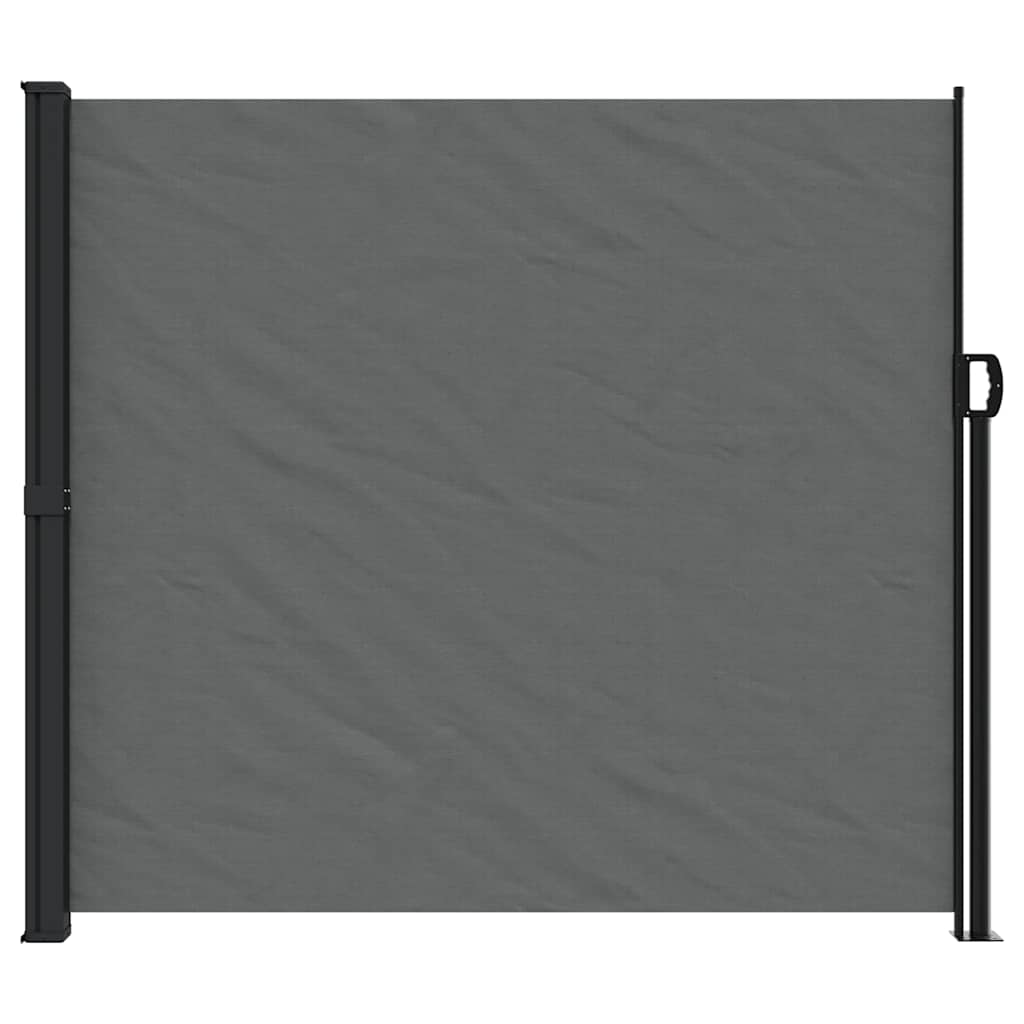 sidemarkise 180x500 cm sammenrullelig antracitgrå