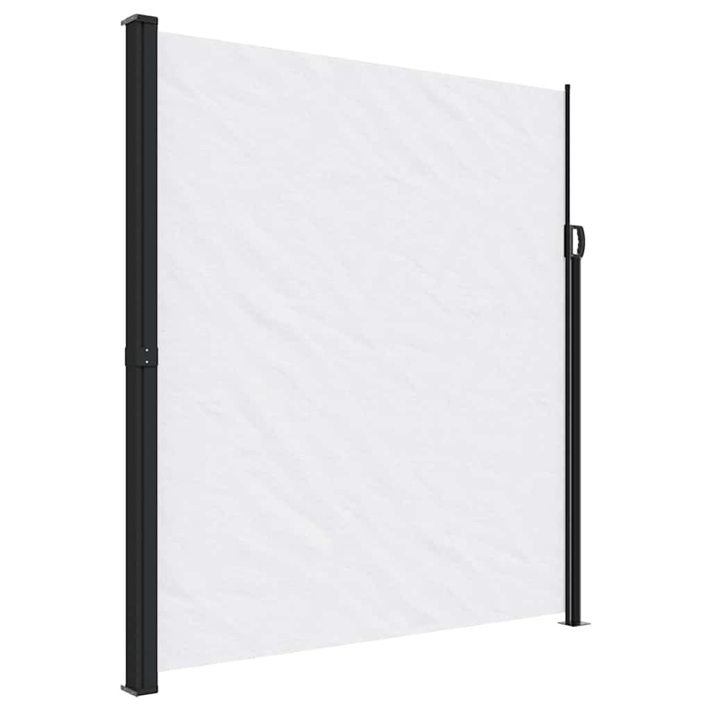 sammenrullelig sidemarkise 220x500 cm hvid