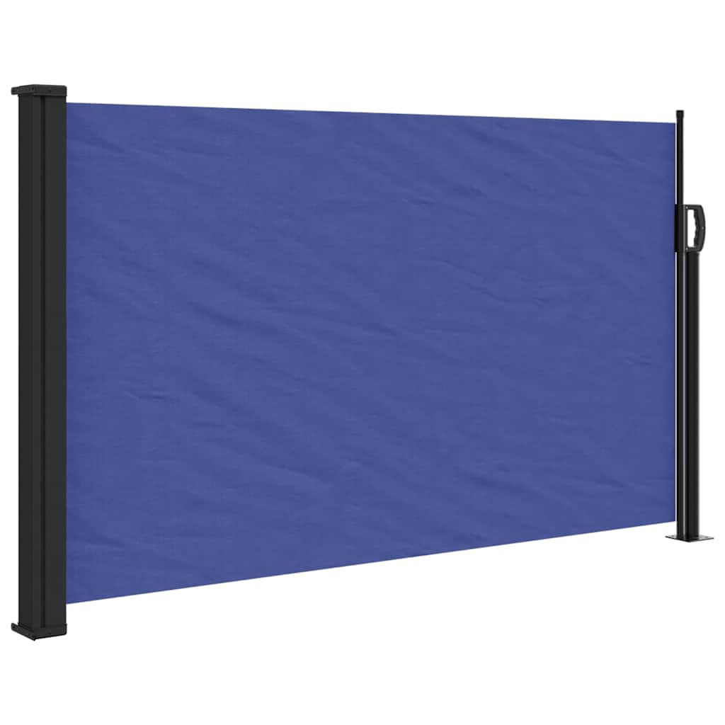 sammenrullelig sidemarkise 120 x 600 cm blå