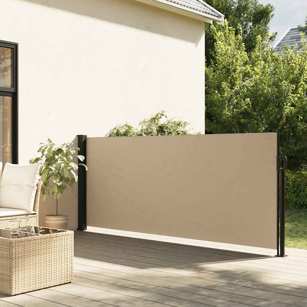 sammenrullelig sidemarkise 120 x 600 cm beige