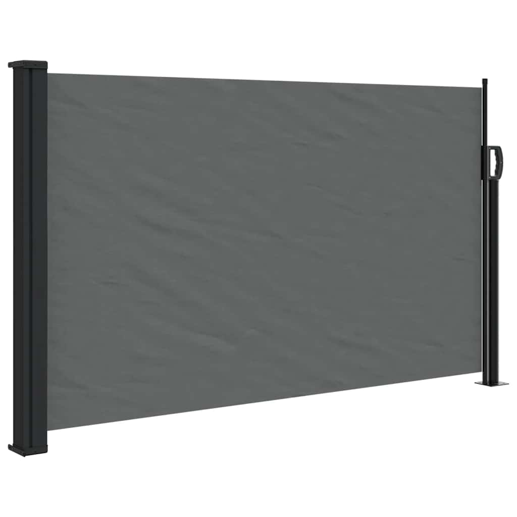 udtrækkelig sidemarkise antracit 120x600 cm