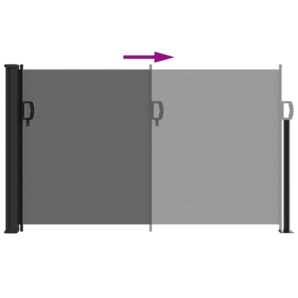 udtrækkelig sidemarkise antracit 120x600 cm
