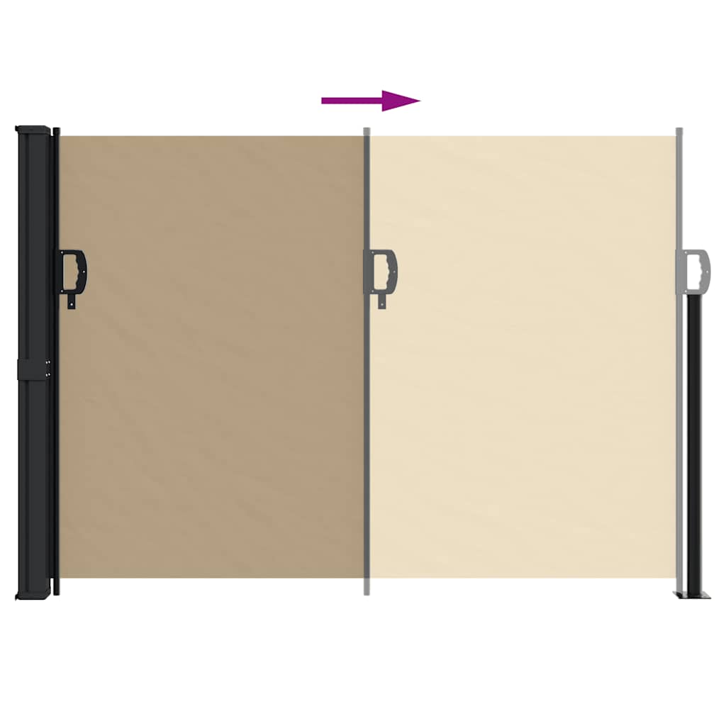 sammenrullelig sidemarkise 140x600 cm beige