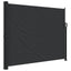 sammenrullelig sidemarkise 160 x 600 cm sort